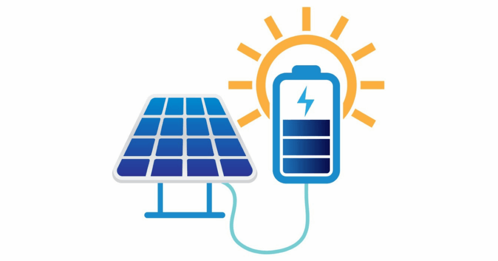 Solar battery backup storage